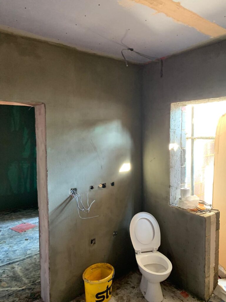 Interior Rendering base coat + Pastering BR5