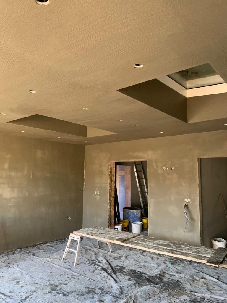 Interior Rendering base coat + Pastering BR5