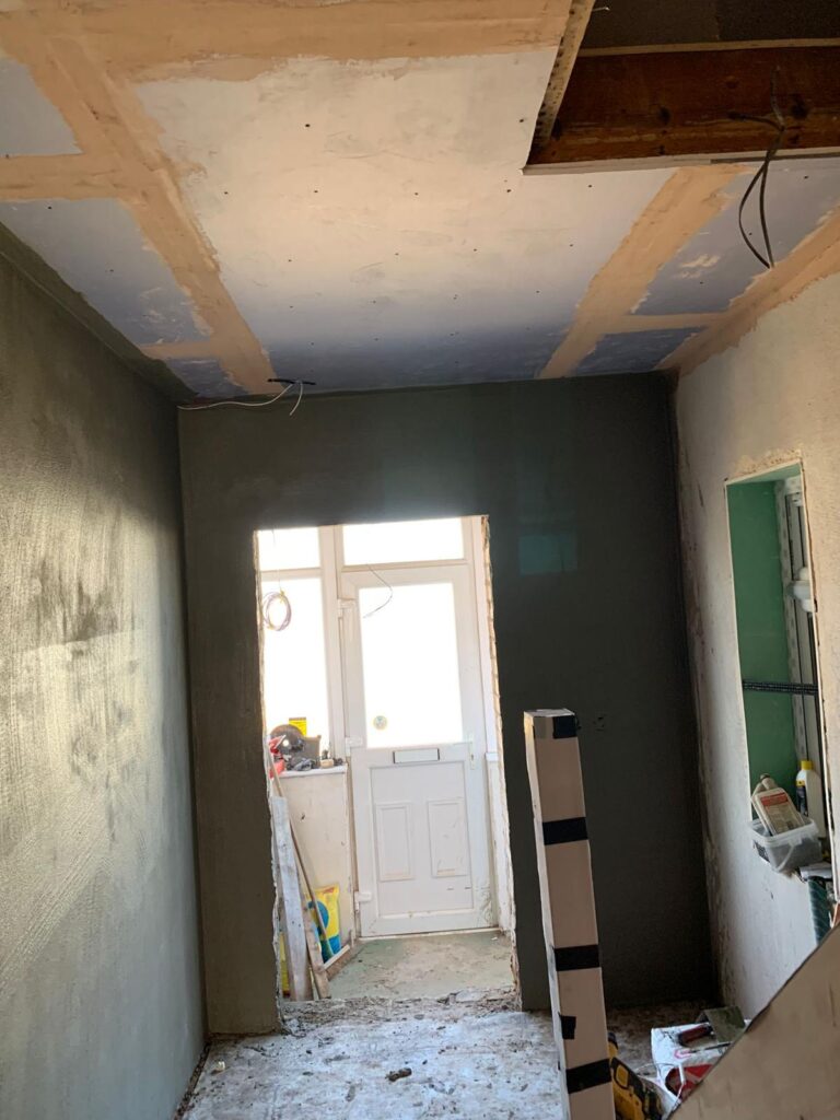 Interior Rendering base coat + Pastering BR5