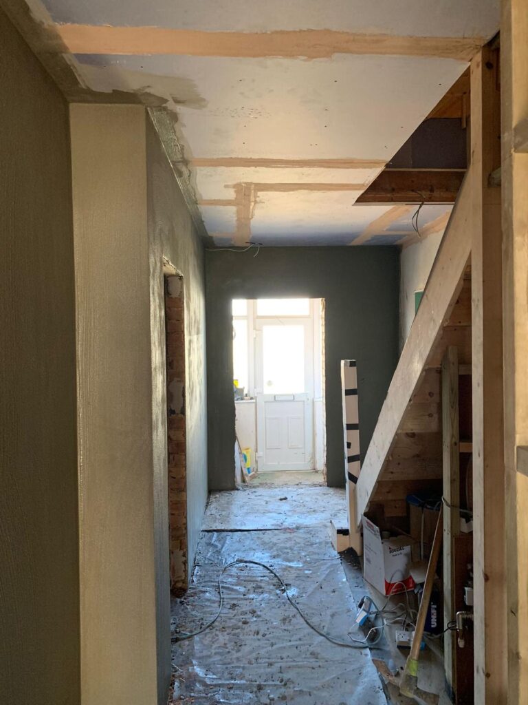 Interior Rendering base coat + Pastering BR5