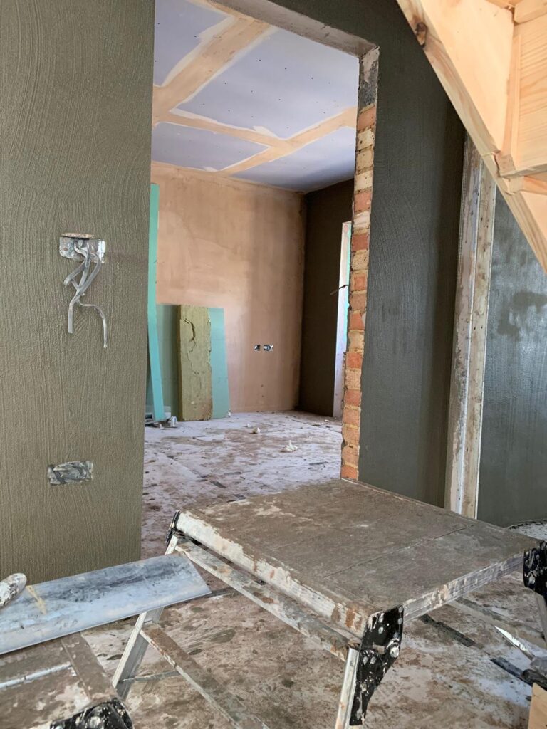 Interior Rendering base coat + Pastering BR5