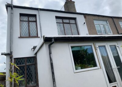 Southend on sea-render only with silicone white finish coat